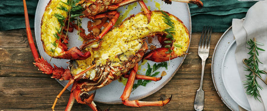 Lobster with turmeric and black pepper butter