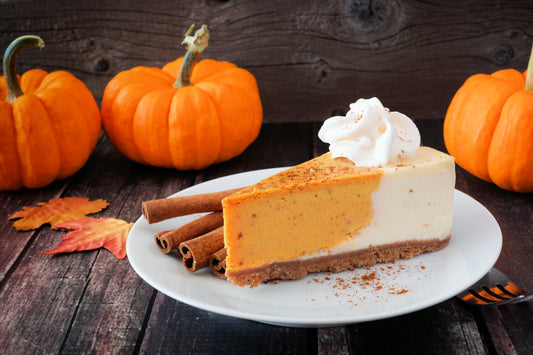 Zesty Cheesecake with Pumpkin, Peaches, and Turmeric