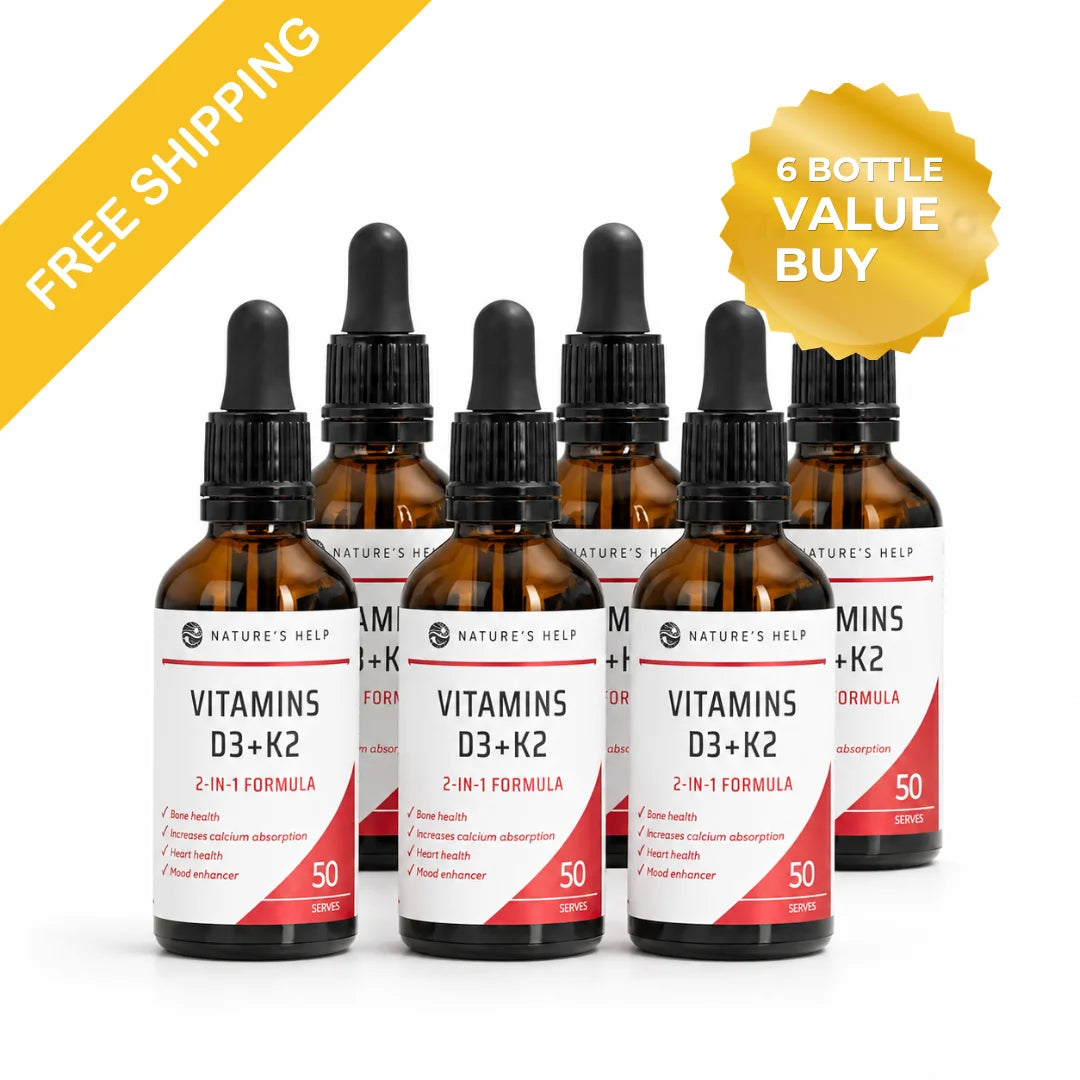 Vitamins D3+K2 - 6 Bottle Value Buy