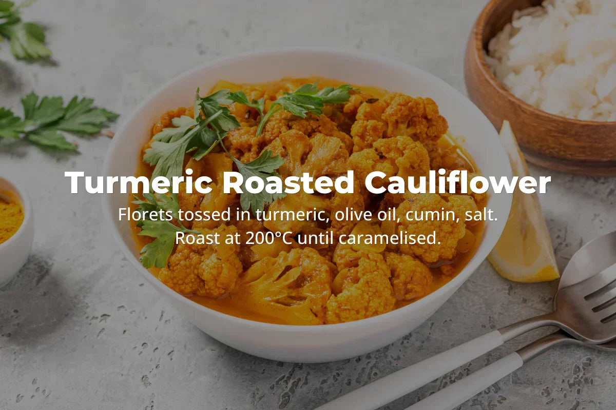 Turmeric Roasted Cauliflower