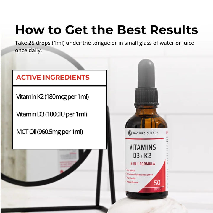 Vitamins D3 + K2