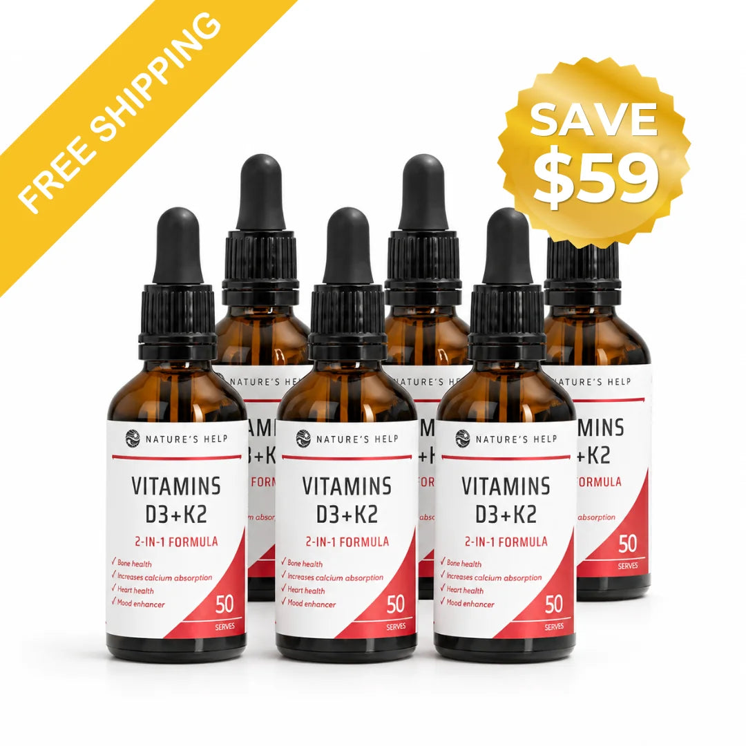 Vitamins D3+K2 - 6 Bottle Value Buy
