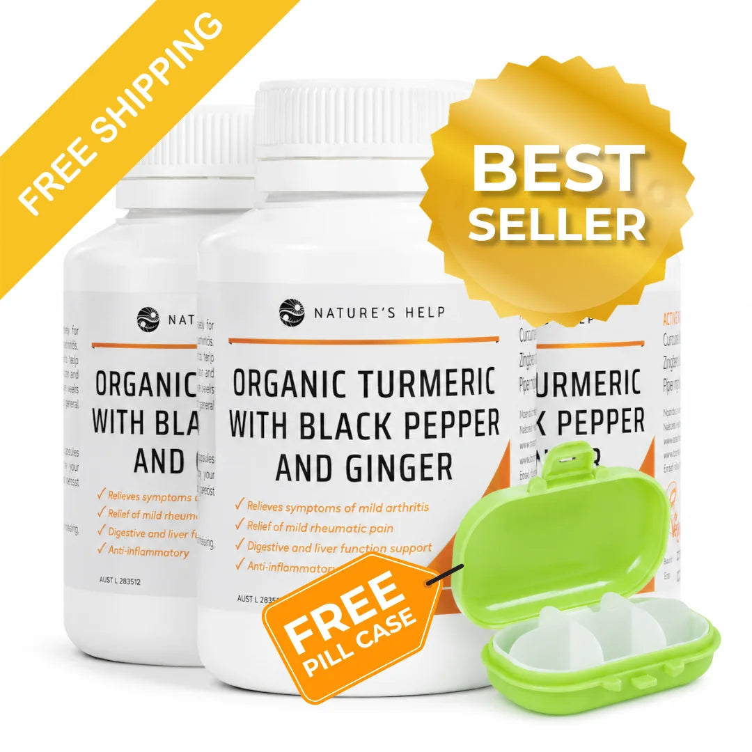 Organic Turmeric Capsules – 3 Bottle Value Buy