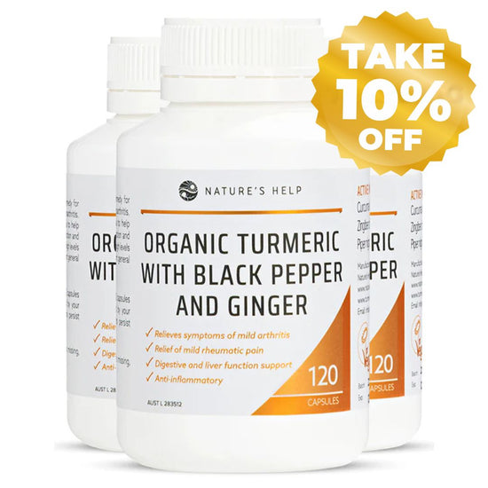 Organic Turmeric Capsules – 3 Bottle Value Buy