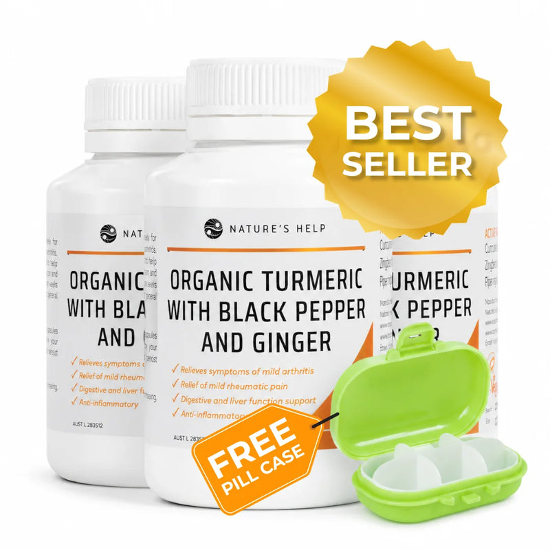 Organic Turmeric Capsules – 3 Bottle Value Buy