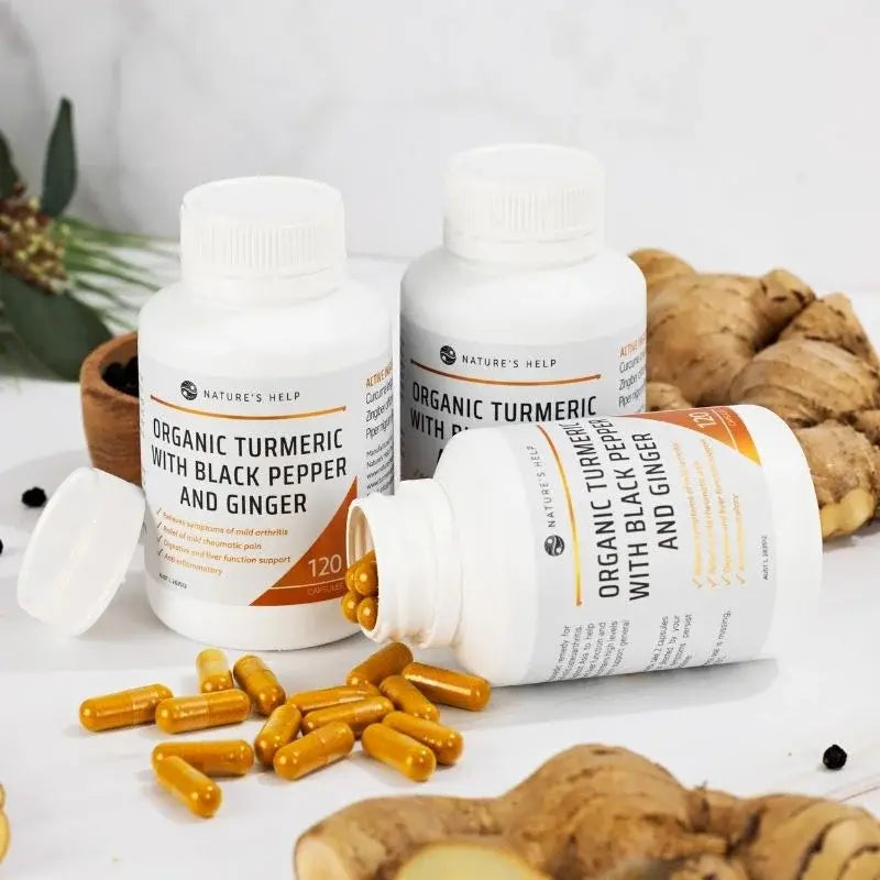 Organic Turmeric Capsules - 6 Bottles