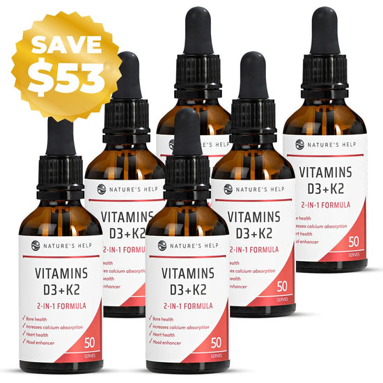 Vitamin D3+K2 – 6 Bottle Value Buy