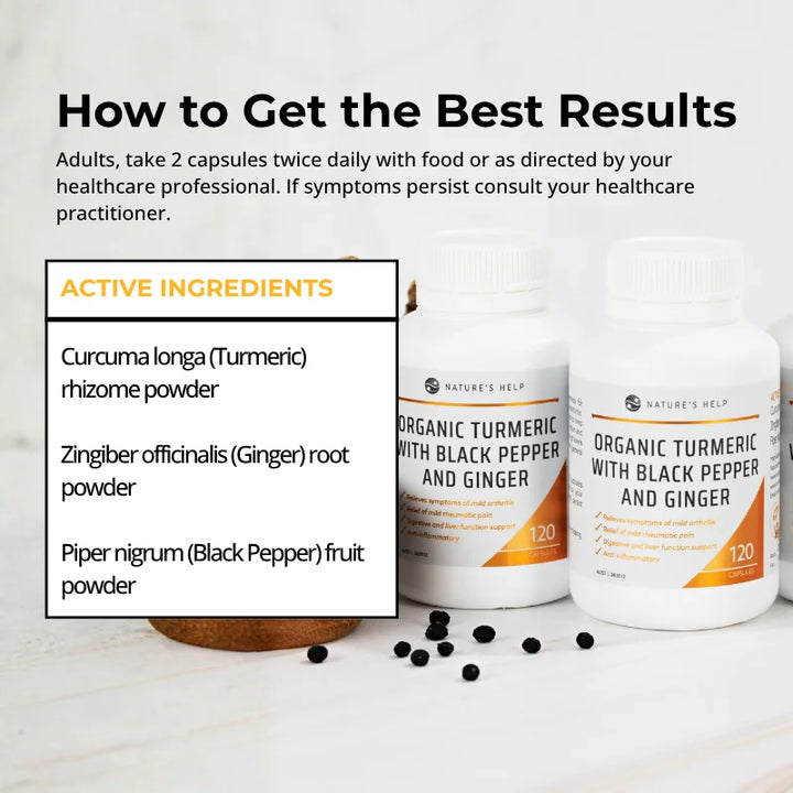 Turmeric Capsules &amp; Vitamins D3+K2 Pack