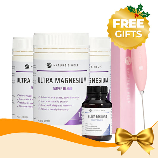 Buy 3 Ultra Magnesium, Get 1 Free Sleep Restore & Hand Blender - Save $69.90