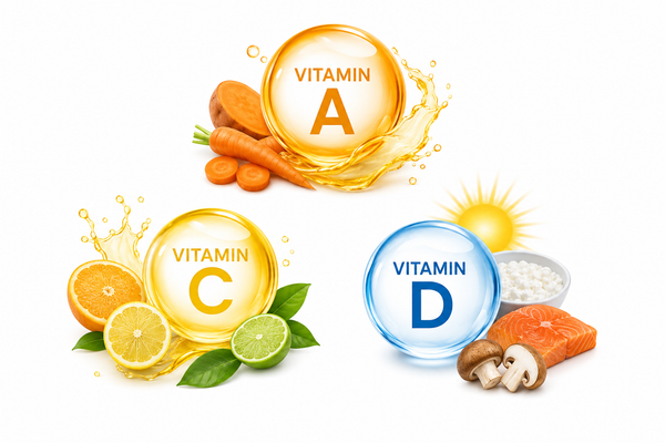 Vitamins A, C & D