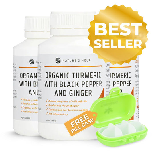 Organic Turmeric Capsules – 3 Bottle Value Buy