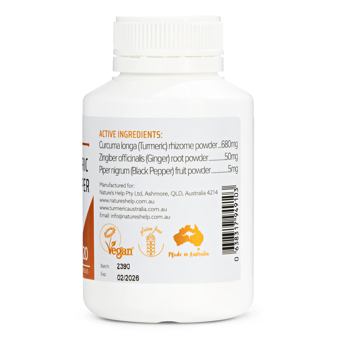 Organic Turmeric Capsules 3 Bottle Value Buy