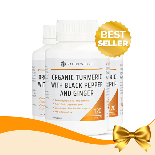 Organic Turmeric Capsules – 3 Bottle Value Buy