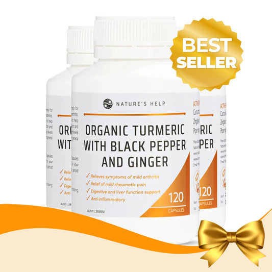 Organic Turmeric Capsules – 3 Bottle Value Buy