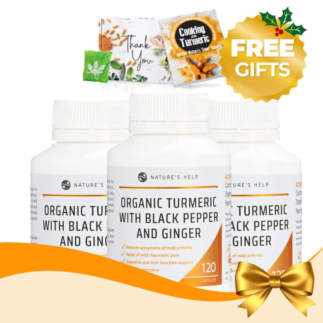 Organic Turmeric Capsules – 3 Bottle Value Buy