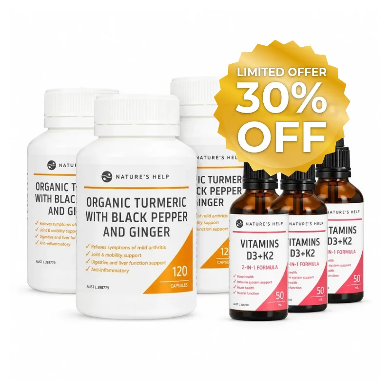 3 Turmeric + 3 Vitamins D3 K2