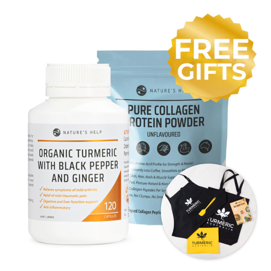 Turmeric Capsules & Collagen Protein Powder