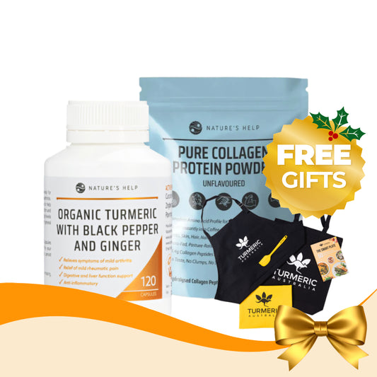 Turmeric Capsules & Collagen Protein Powder