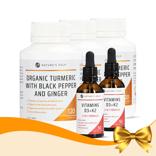 Turmeric Capsules & Vitamins D3+K2 Pack