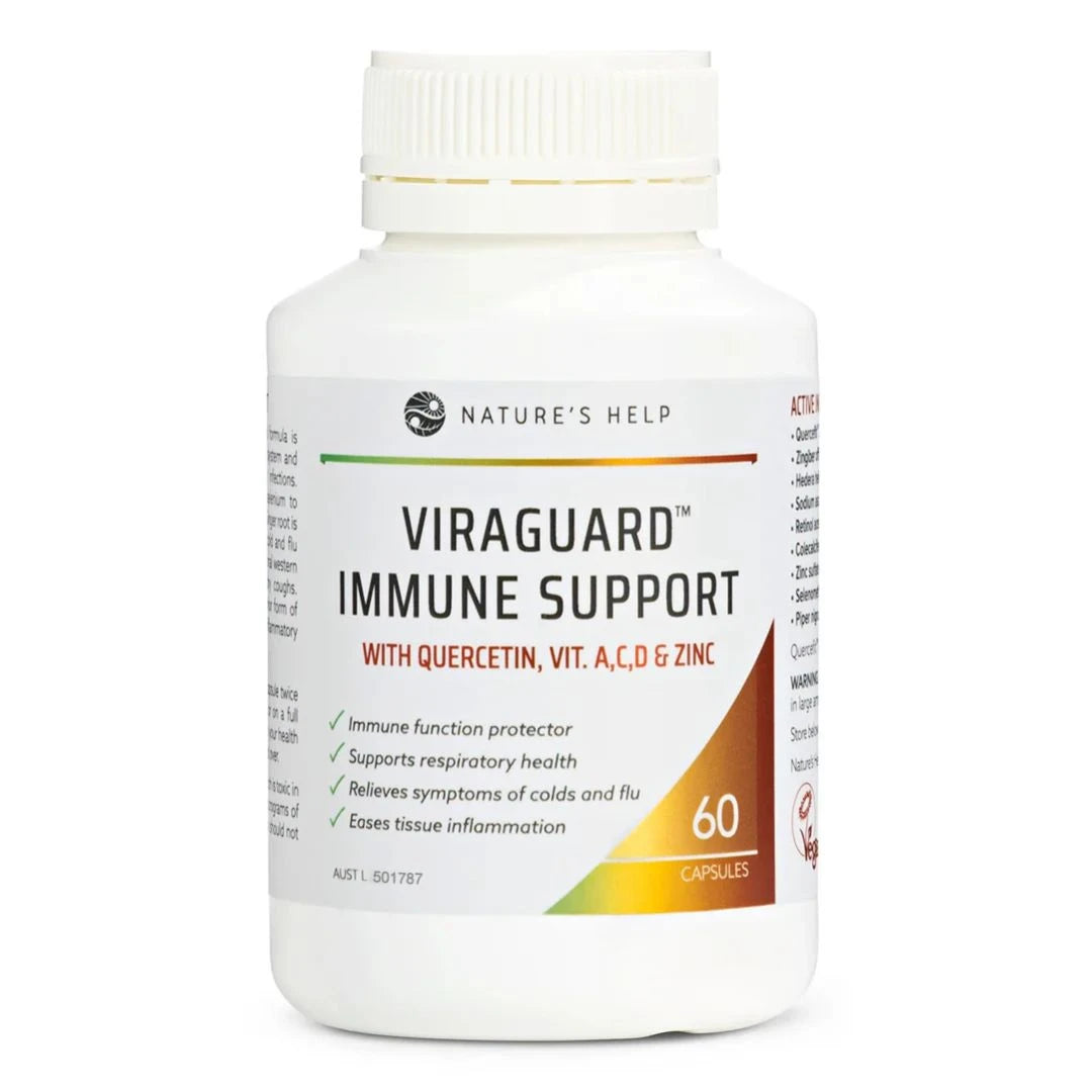 Nature's Help Viraguard Immune Support supplement bottle on a white background