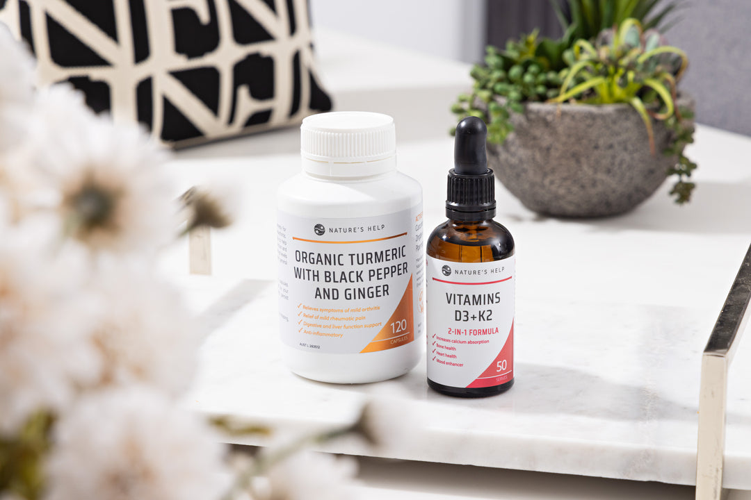 Turmeric Capsules &amp; Vitamins D3+K2 Pack