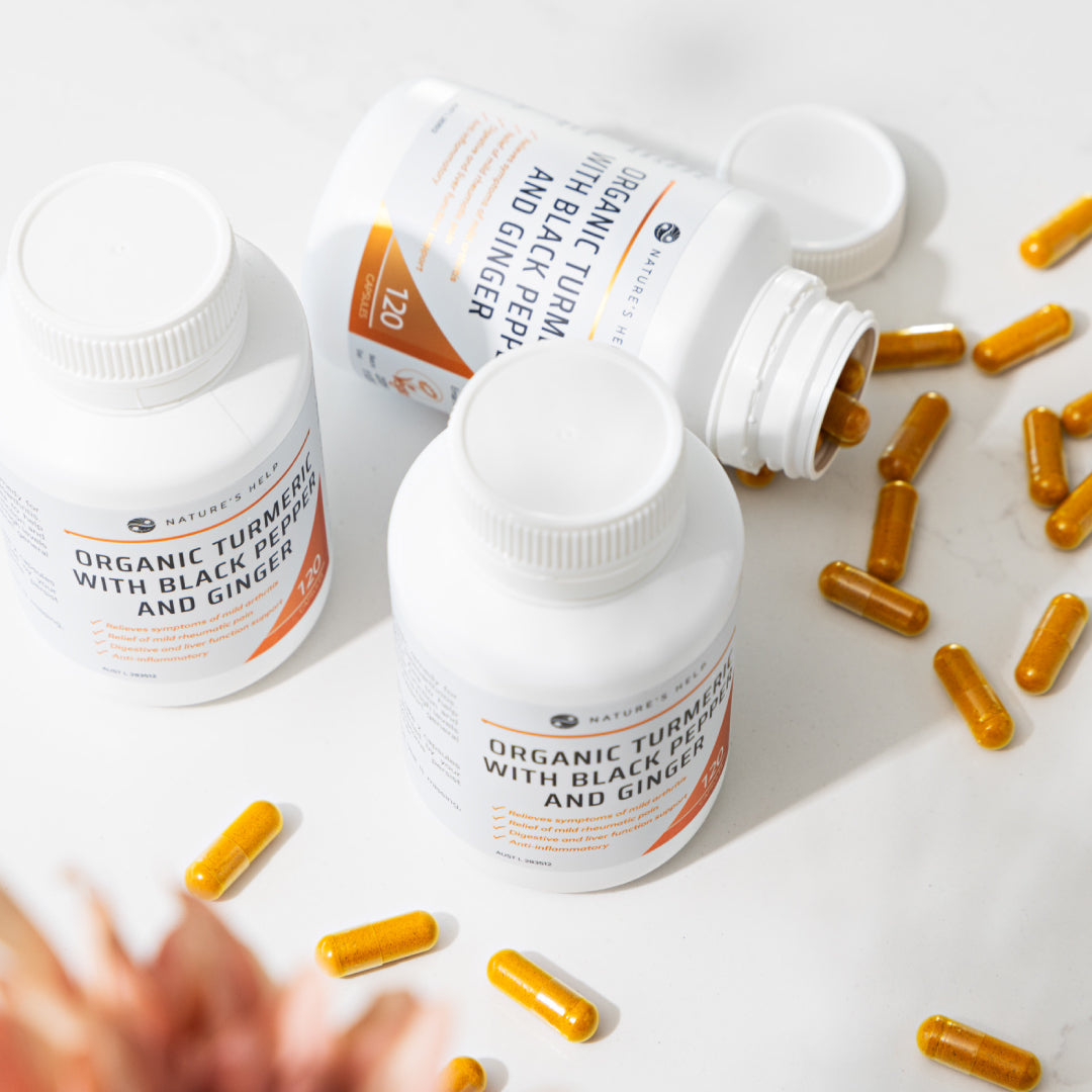 Organic Turmeric Capsules – 3 Bottle Value Buy